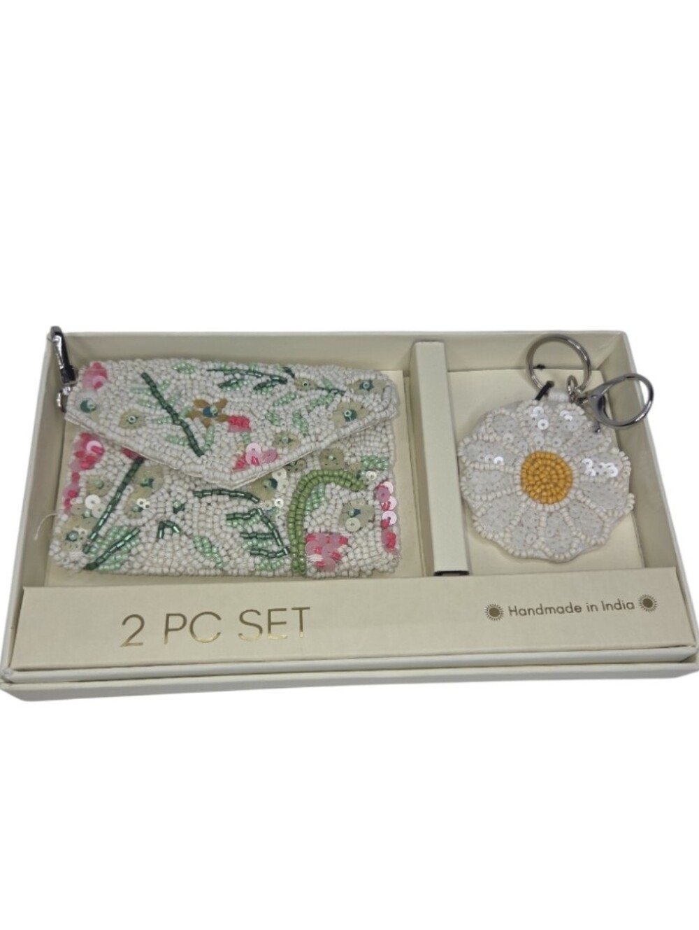 Sol And Mer Handcrafted  Beaded Pouch And Key Chain Bag Charm Viral Tiktok NWT